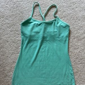 Lululemon Power Y Tank Luon, Size 6, Heathered Menthol